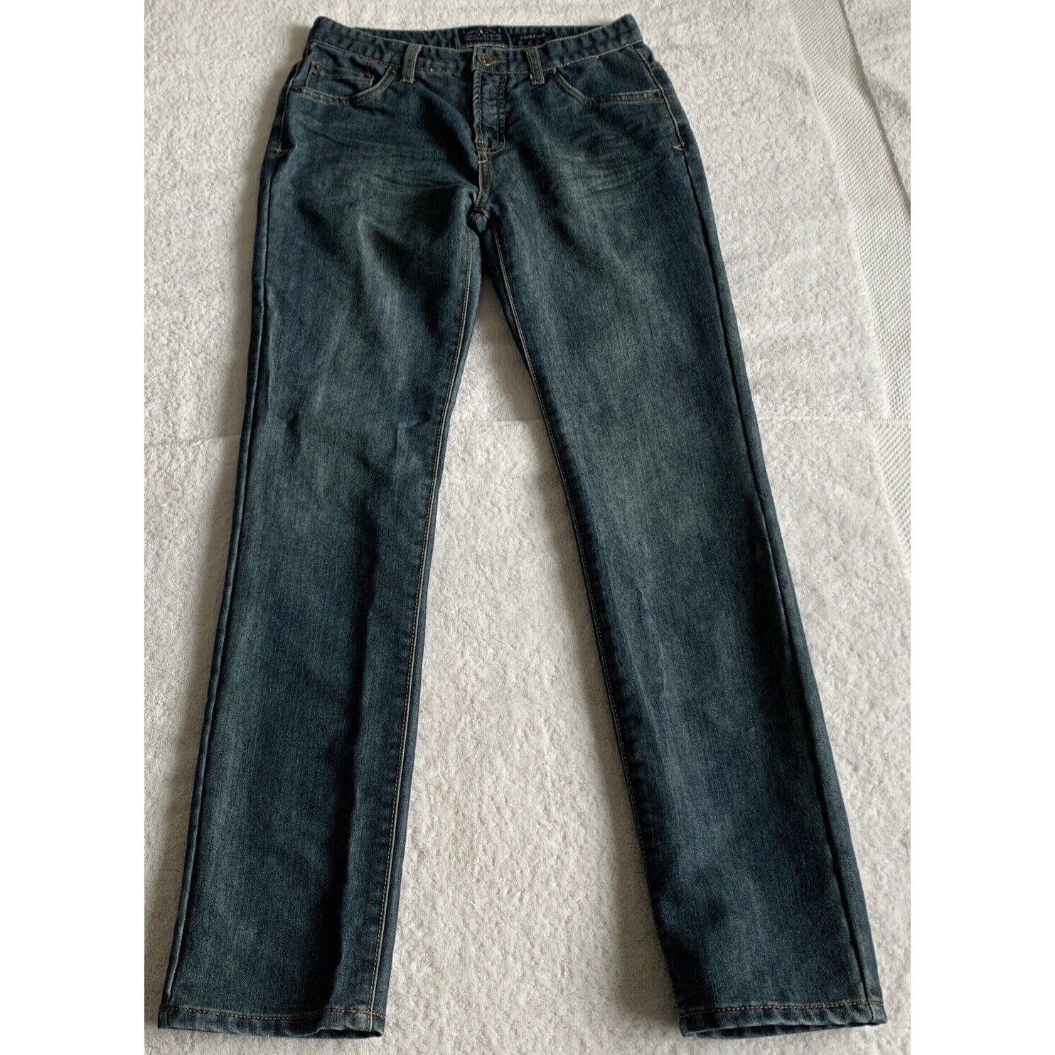 Lucky Brand Jeans Boys 16 Cooper Slim Fit Straight Fit Blue Denim Jeans 29X28